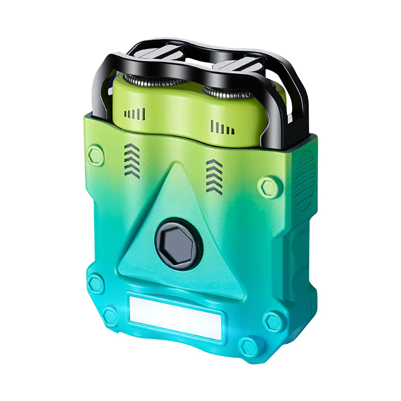 Premium Compact Lithium-Ion Shaver & Lighter 2-in-1 Kit - Rechargeable, Portable & Ergonomic Design for Smooth Shaving - Perfect for Travel, Camping & Daily Grooming (Green)