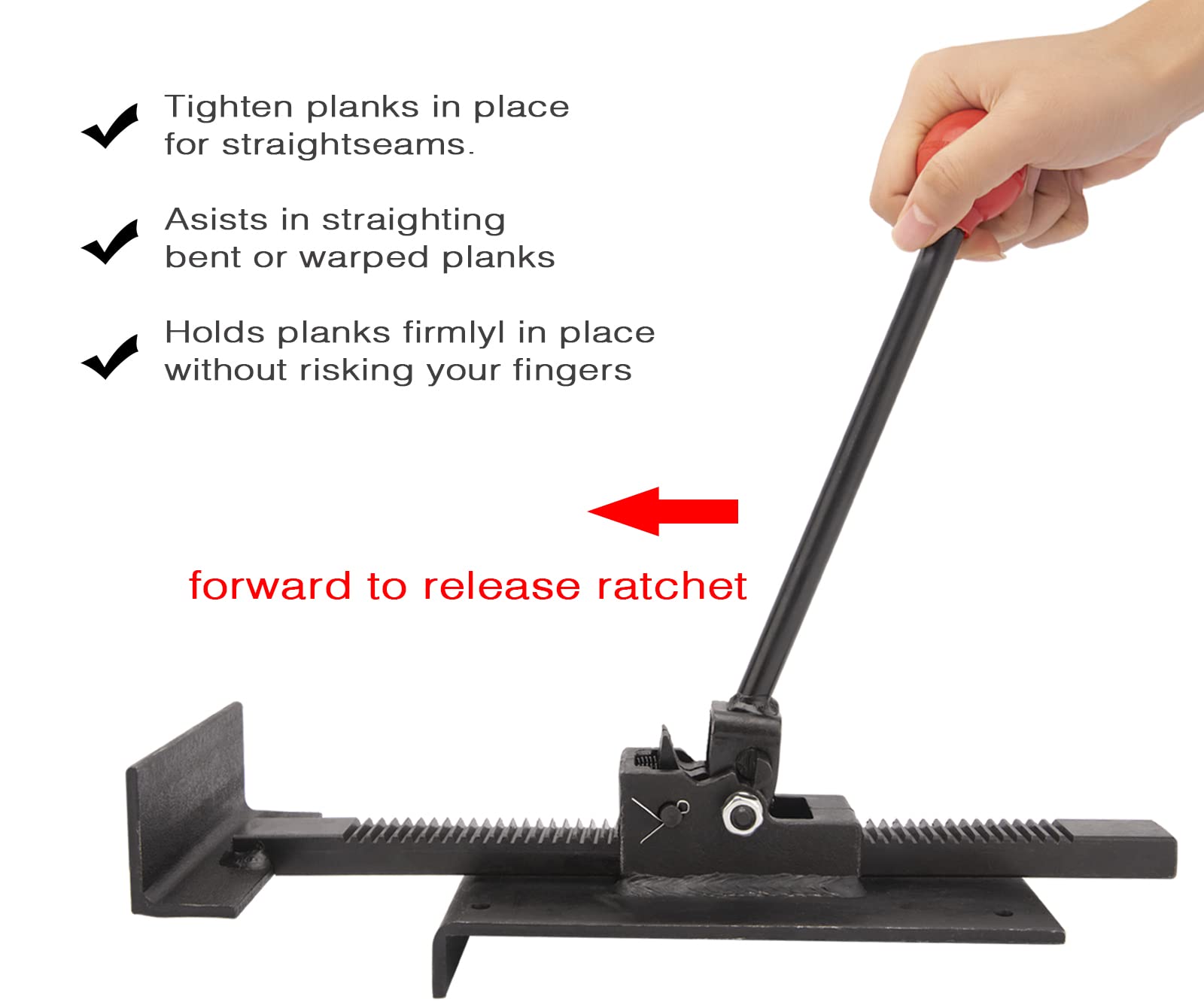 Professional Hardwood Flooring Jack Tool - Laminate & Wood Floor Installation Positioning Device | Perfect for DIY Home Renovation & Professional Flooring Projects