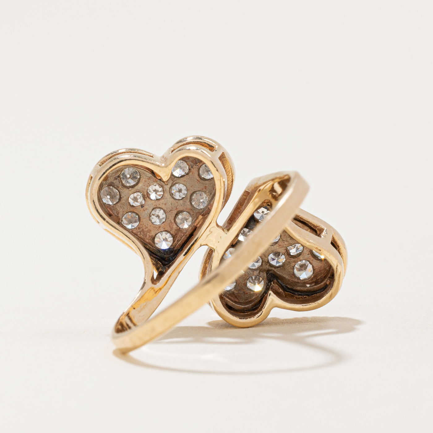 0.40ctw Diamond Twin Heart Ring - Size 5.75 - Elegant Promise & Anniversary Gift for Her - Perfect for Valentine's Day & Romantic Occasions