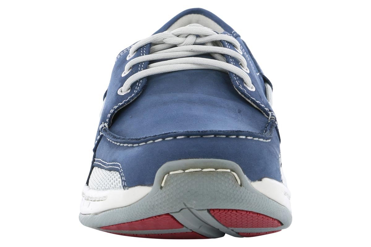 Dunham Captain Boat Shoe for Men - Navy Nubuck Leather Slip-Resistant Deck Shoes | Perfect for Sailing, Boating & Casual Wear