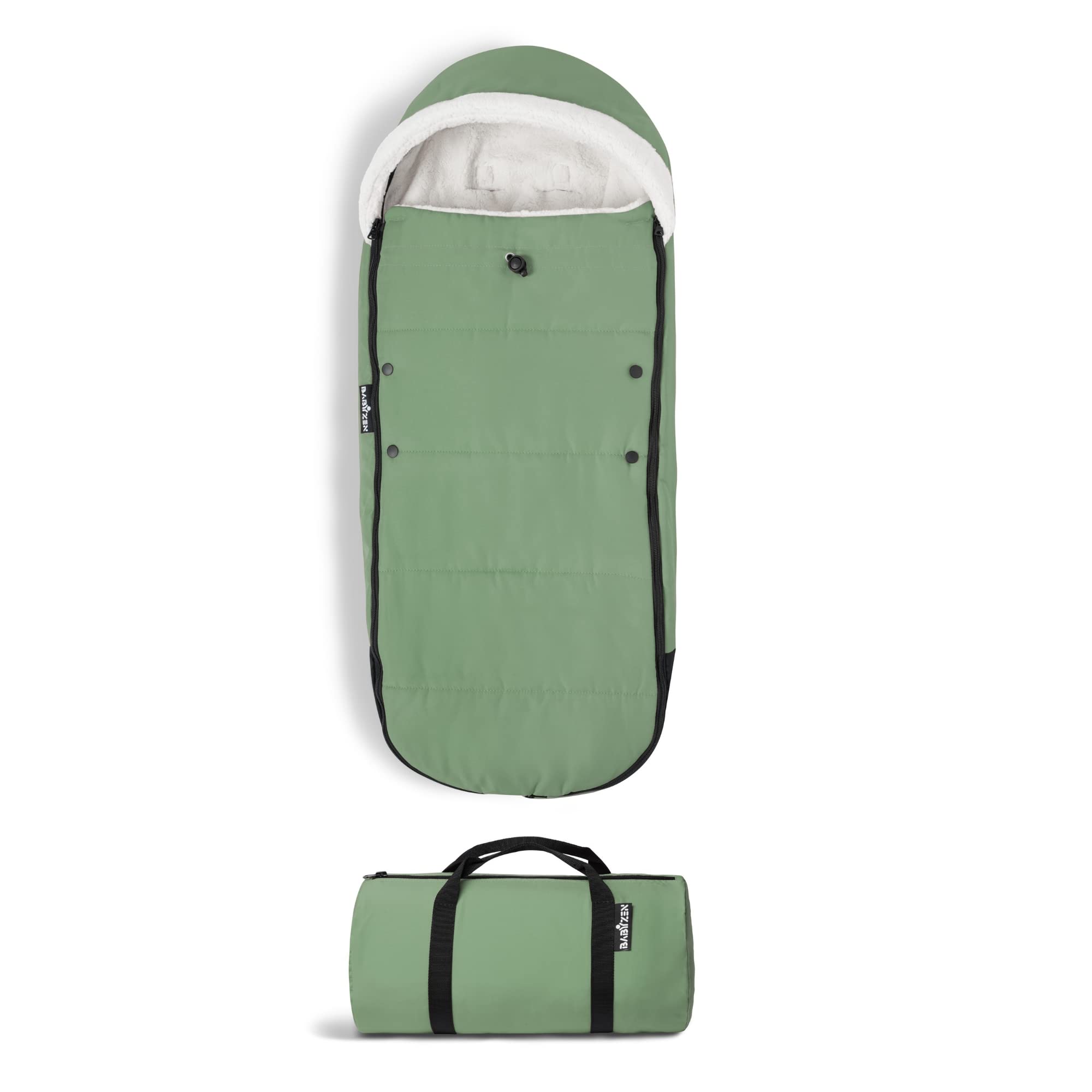 Stokke BABYZEN YOYO Footmuff in Peppermint - Soft Sherpa Lining & Fleece Hood with Adjustable Drawstring for Baby Stroller - Includes Carry Bag & Machine Washable - Perfect for Winter Walks and Outdoor Adventures with Your Baby