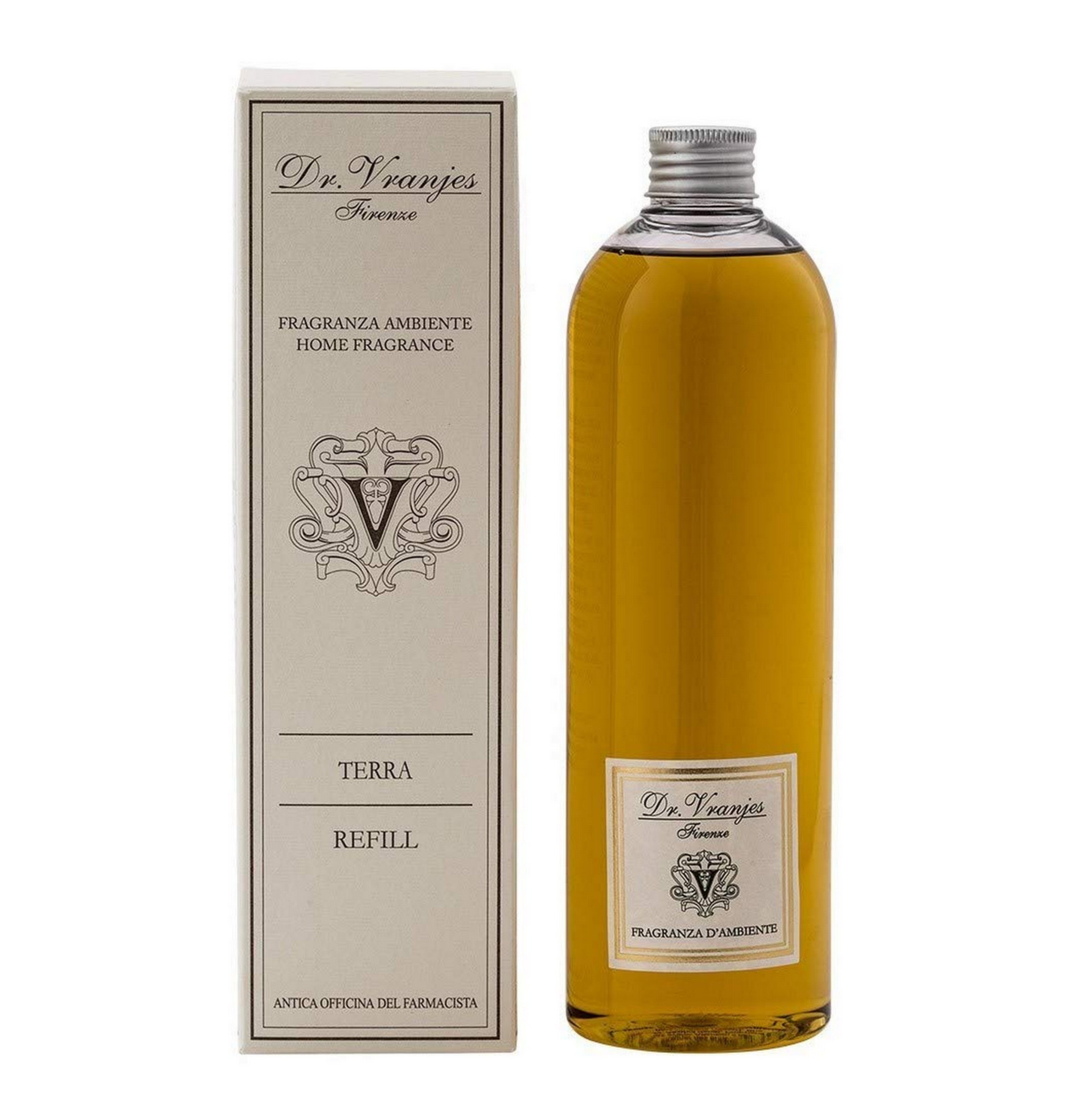 Dr. Vranjes Terra (Earth) Scented Crystal Room Diffuser Refill - 500ml | Premium Home Fragrance Oil for Living Room, Bedroom & Office | Long-Lasting Aromatherapy Essential Oil Diffuser