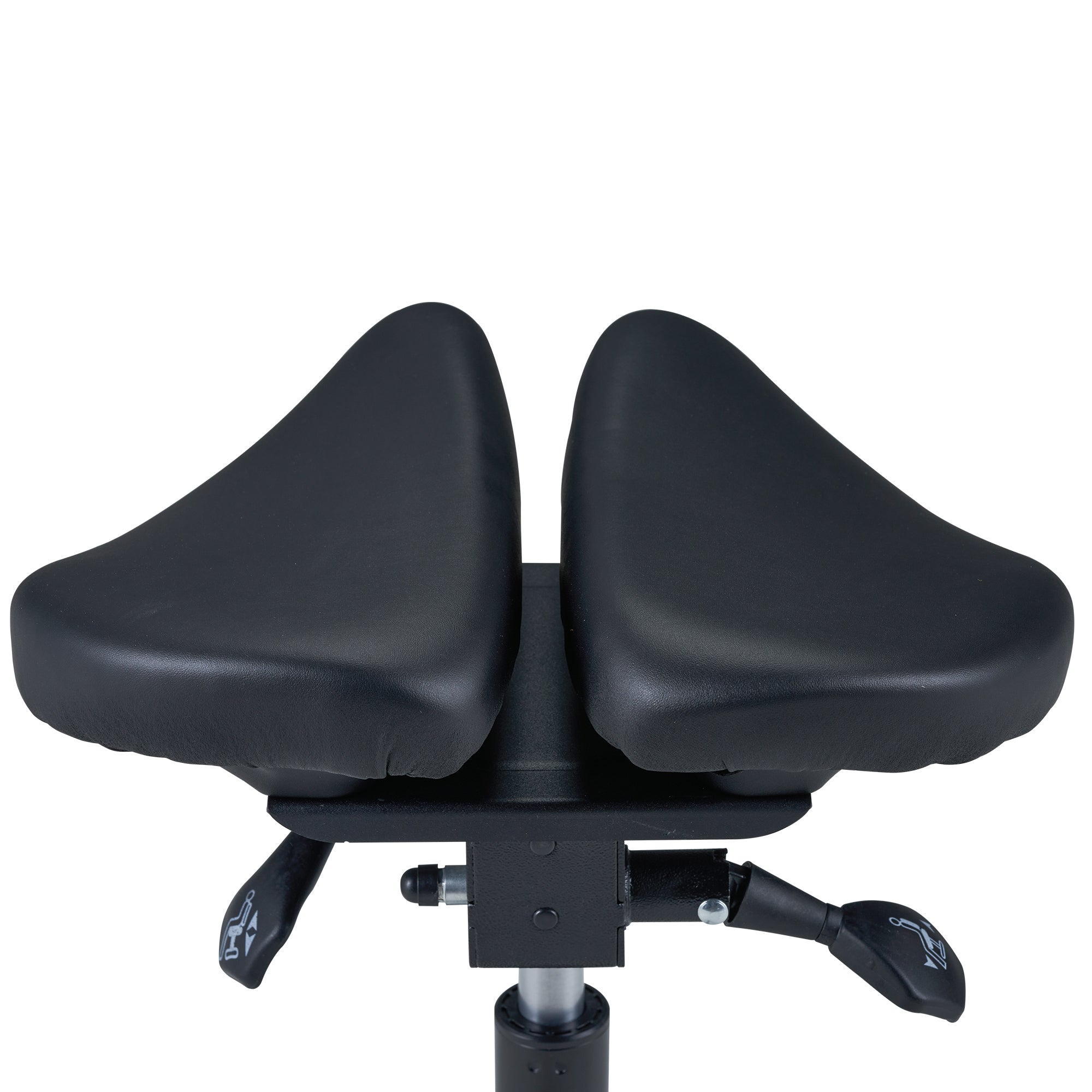 Ergonomic Posture Saddle Chair with Adjustable Height & Tilt - Hydraulic Swivel Rolling Stool for Office & Home - Aluminum Base with Rubber Wheels (Black/2 Colors) - Perfect for Massage Therapists, Office Workers & Home Use