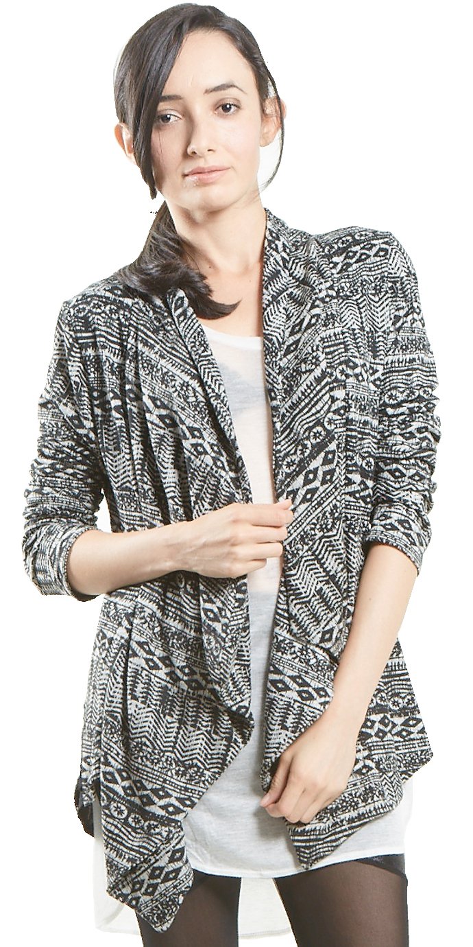 Amangny Women's Lace-Back Point Cardigan Sweater - Elegant Long Sleeve Open Front Knitwear for Office, Date Night & Fall Layering