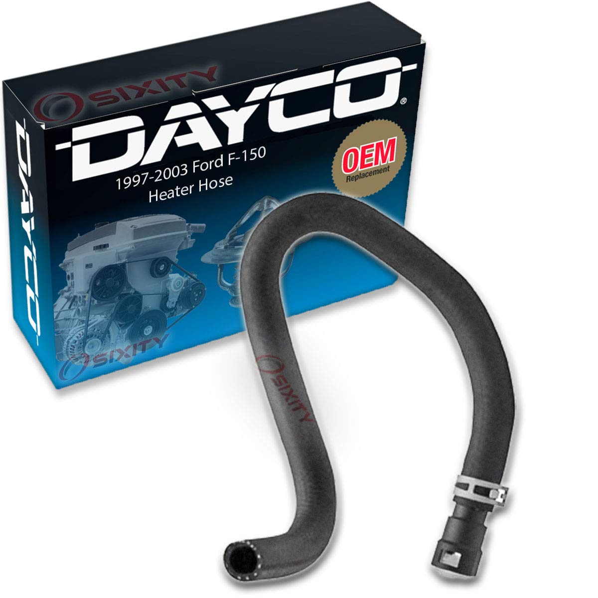 Dayco Heater Outlet HVAC Heater Hose Compatible with Ford F-150 4.6L 5.4L V8 (1997-2003 Models) - Perfect for Engine Cooling System Repair & Maintenance