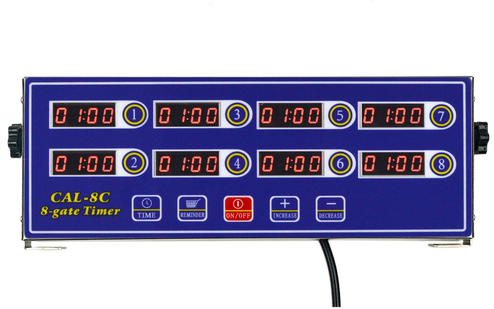 8-Channel Digital LED Kitchen Timer with Loud Adjustable Alarm - Stainless Steel Cooking Countdown Clock for Restaurants, Bakeries & Home Use - Perfect for Baking, Meal Prep & Commercial Kitchens