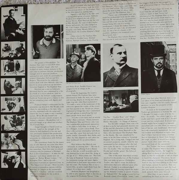 John Morris - The Elephant Man Original Motion Picture Soundtrack LP Album Reissue VG+ - Vinyl Record for Movie Enthusiasts & Collectors