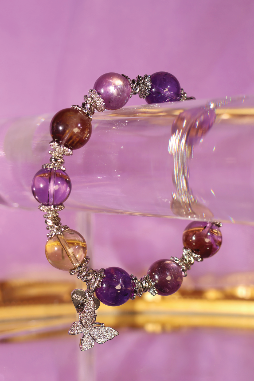Mystic Glow ACD × Royal Splendor Bracelet for Women - Elegant Crystal Beaded Jewelry for Parties, Weddings & Special Occasions