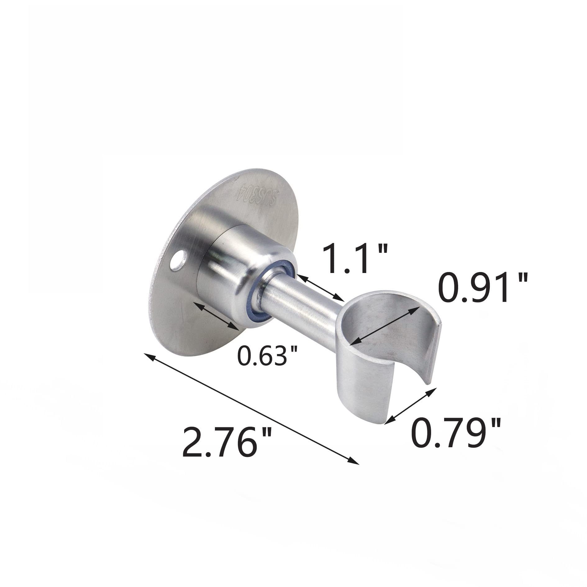 MY MIRONEY Adjustable 304 Stainless Steel Shower Head Holder - Brushed Nickel Wall Mount Bracket for Handheld Shower Spray - Perfect for Bathroom, Spa & Relaxing Shower Experience (Type A)