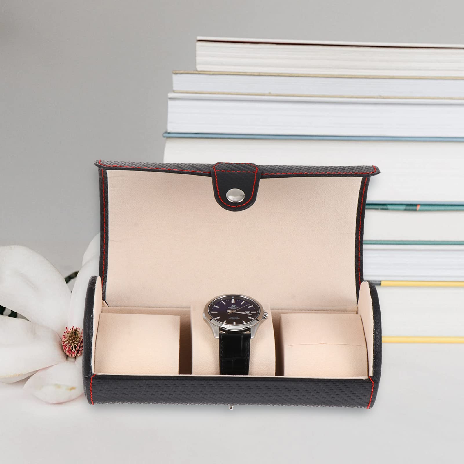 Hemobllo 3 Watch Box - Luxury Jewelry Organizer & Travel Watch Case with Clear Top - Perfect for Watch Collection, Gift Storage & Travel Accessories