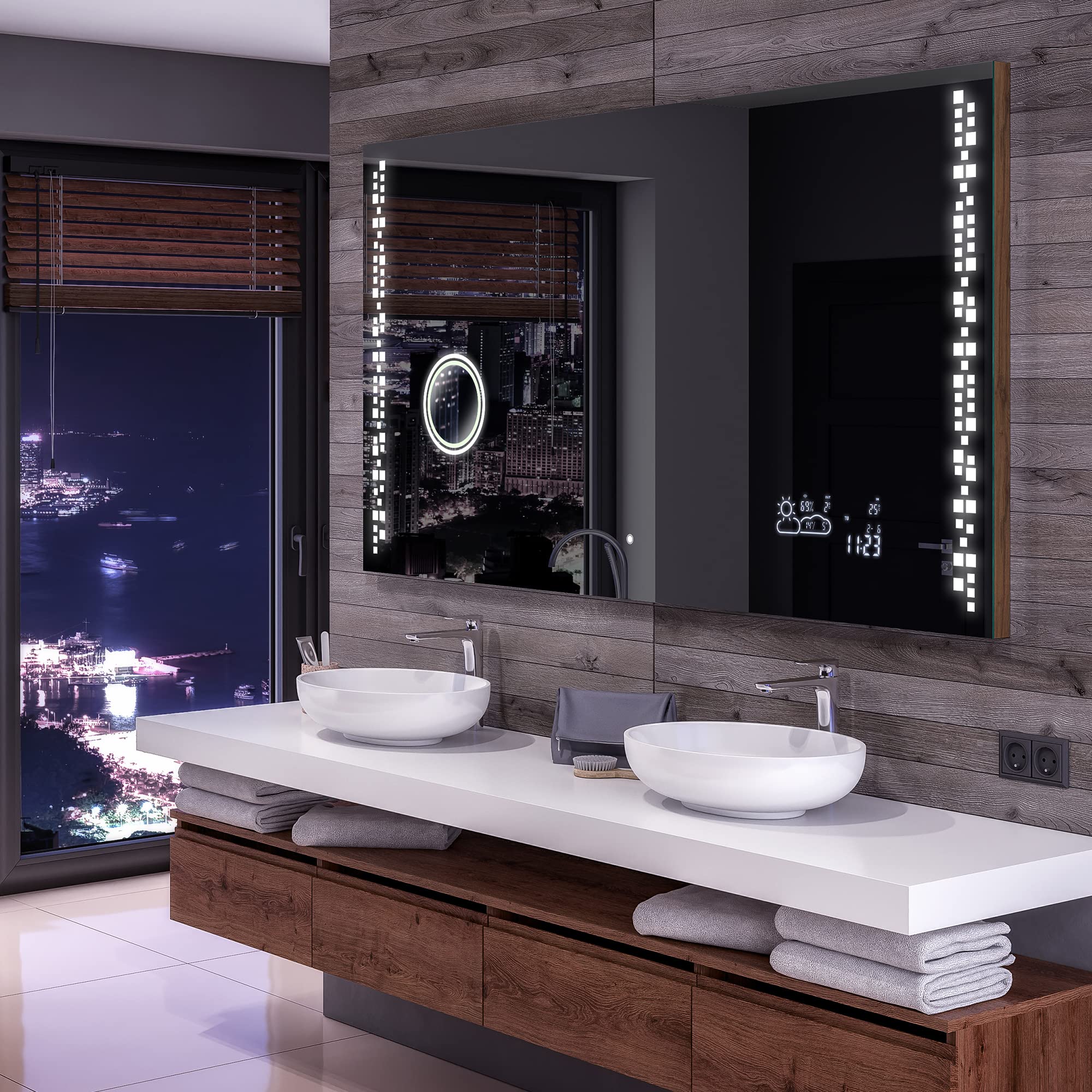 ARTFORMA 66 x 23 Inch LED Bathroom Mirror with Lights - Anti-Fog, Adjustable Illuminated Vanity Mirror - Wall Mounted, Fully Customizable - Perfect for Modern Bathrooms, Makeup Application & Home Decor