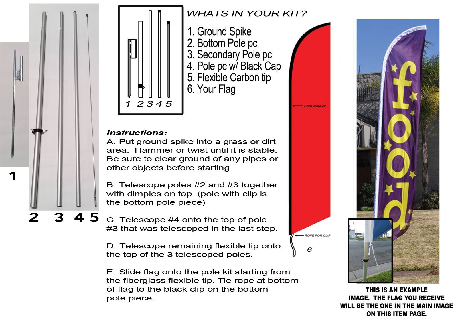 100% Hand Wash - Swooper Feather Flag Outdoor Advertising Sign for Car Wash Businesses With Complete Pole Kit and Ground Stake (Yellow & Red) | Perfect for Car Wash Promotions, Grand Openings & Outdoor Events