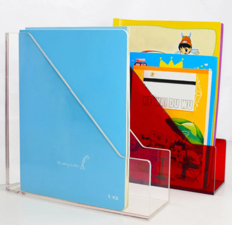 Prism Pop Acrylic File Organizer - Colorful Desktop Document Holder for Office, School & Home Organization - Perfect for Bills, Papers, Letters & Stationery Storage