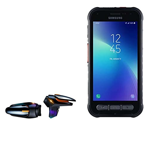 BoxWave Gaming Gear for Samsung Galaxy XCover FieldPro - Touchscreen QuickTrigger Auto, Trigger Buttons with Autofire for Mobile FPS Games - Jet Black | Perfect for PUBG, Call of Duty Mobile & Fortnite Gaming