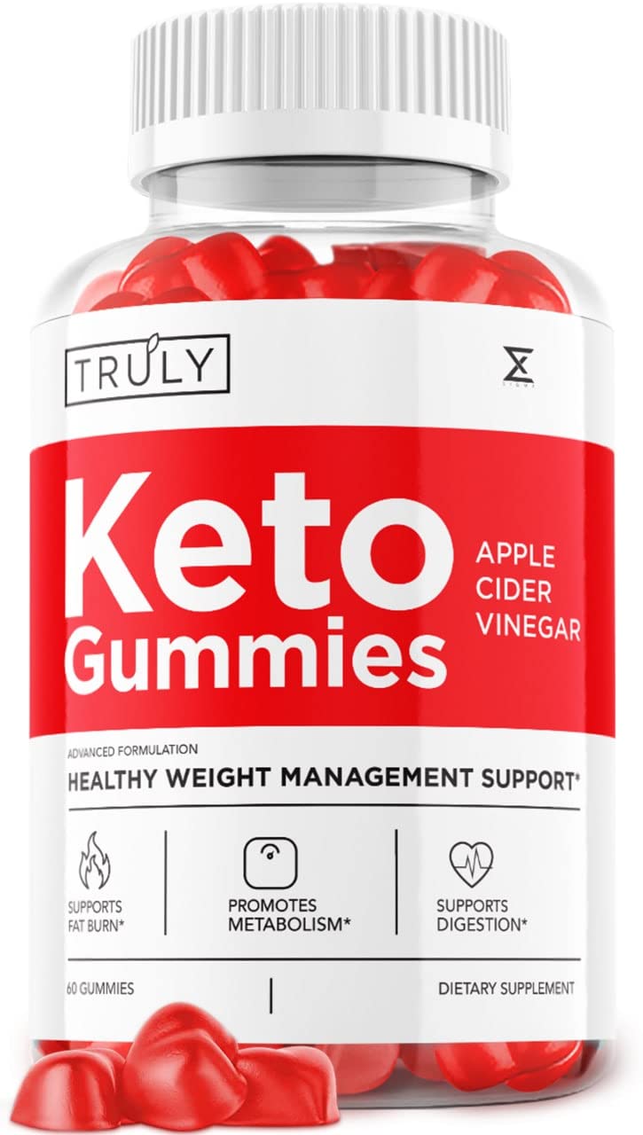 Truly Keto ACV Plus Gummies - 60 Count | Apple Cider Vinegar Keto Supplement for Weight Management & Digestive Health | Perfect for Low-Carb Diet & On-The-Go Wellness