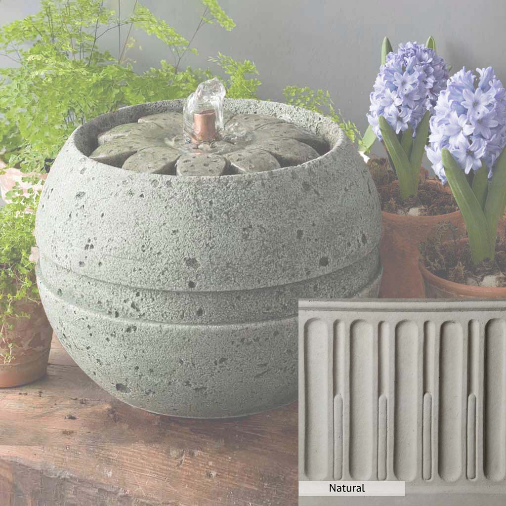 Campania International M Series Rosette Fountain - Elegant Outdoor Garden Water Feature for Patio, Yard, and Landscape Decor