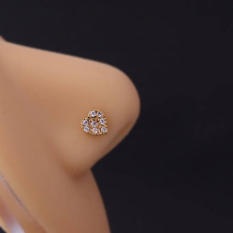 20G Surgical Steel L-Shaped Moon & Star Nose Rings - Hypoallergenic Nose Studs for Women | Perfect for Everyday Wear, Parties & Body Piercing Jewelry