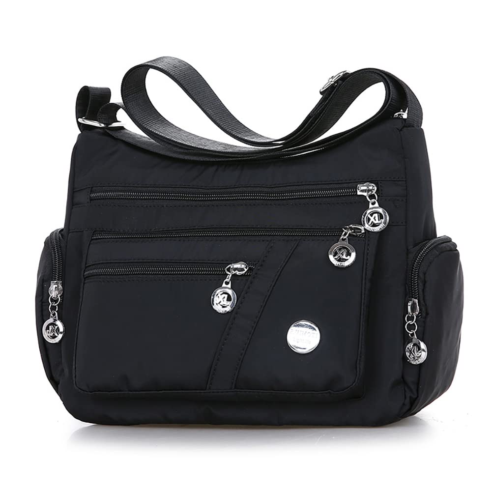 Stylish Mudono Crossbody Bag for Women - Durable Nylon Shoulder Purse with Large Capacity | Lightweight Travel Messenger Satchel for Work, Shopping & Daily Use