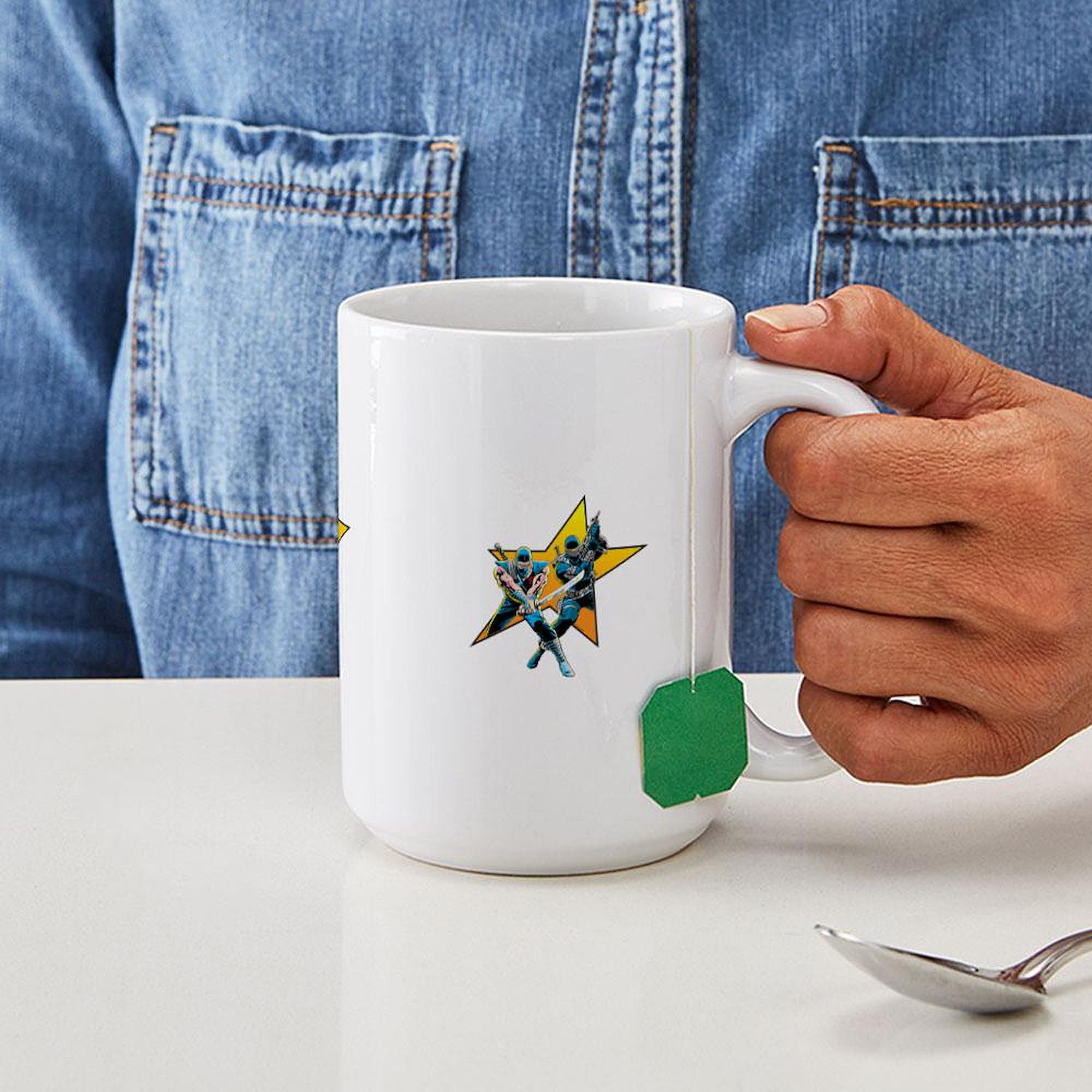 G.I. Joe Storm Shadow 15 oz (444 ml) Ceramic Coffee Mug - Perfect for Tea, Hot Chocolate & Office Use - Collectible Gift for Fans & Military Enthusiasts