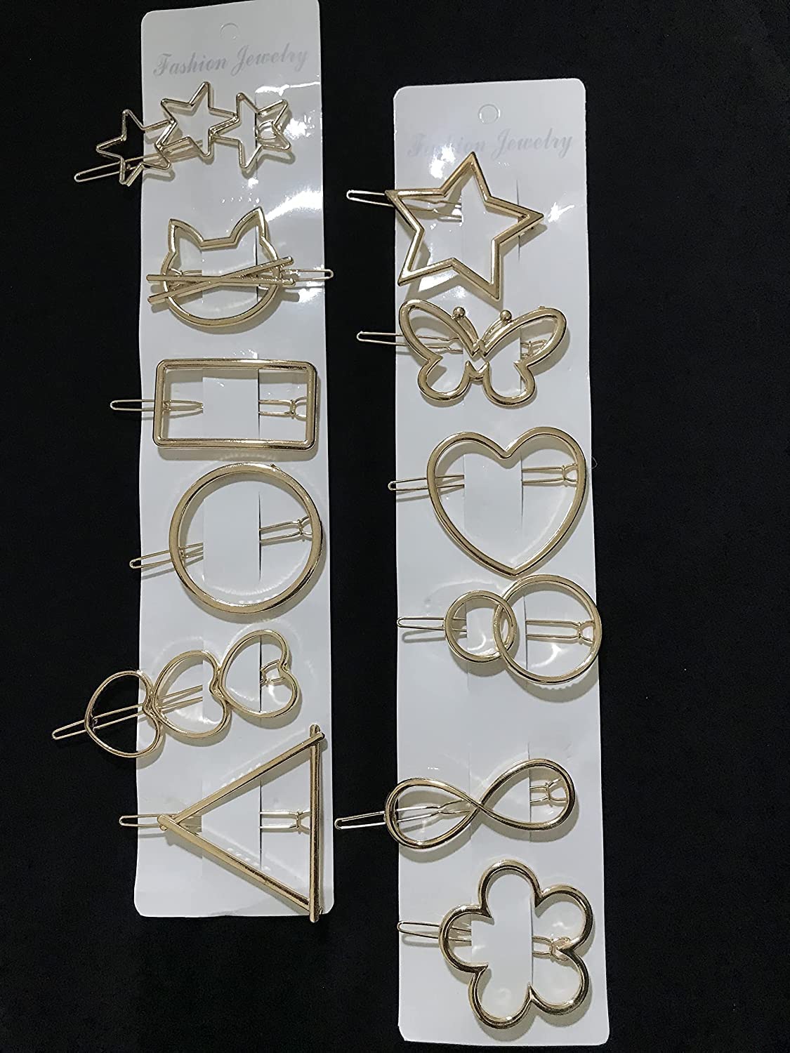 Geometric Gold Hair Pins for Women & Girls - Elegant Hair Accessories for Parties, Weddings & Everyday Styling - Nandana Collections