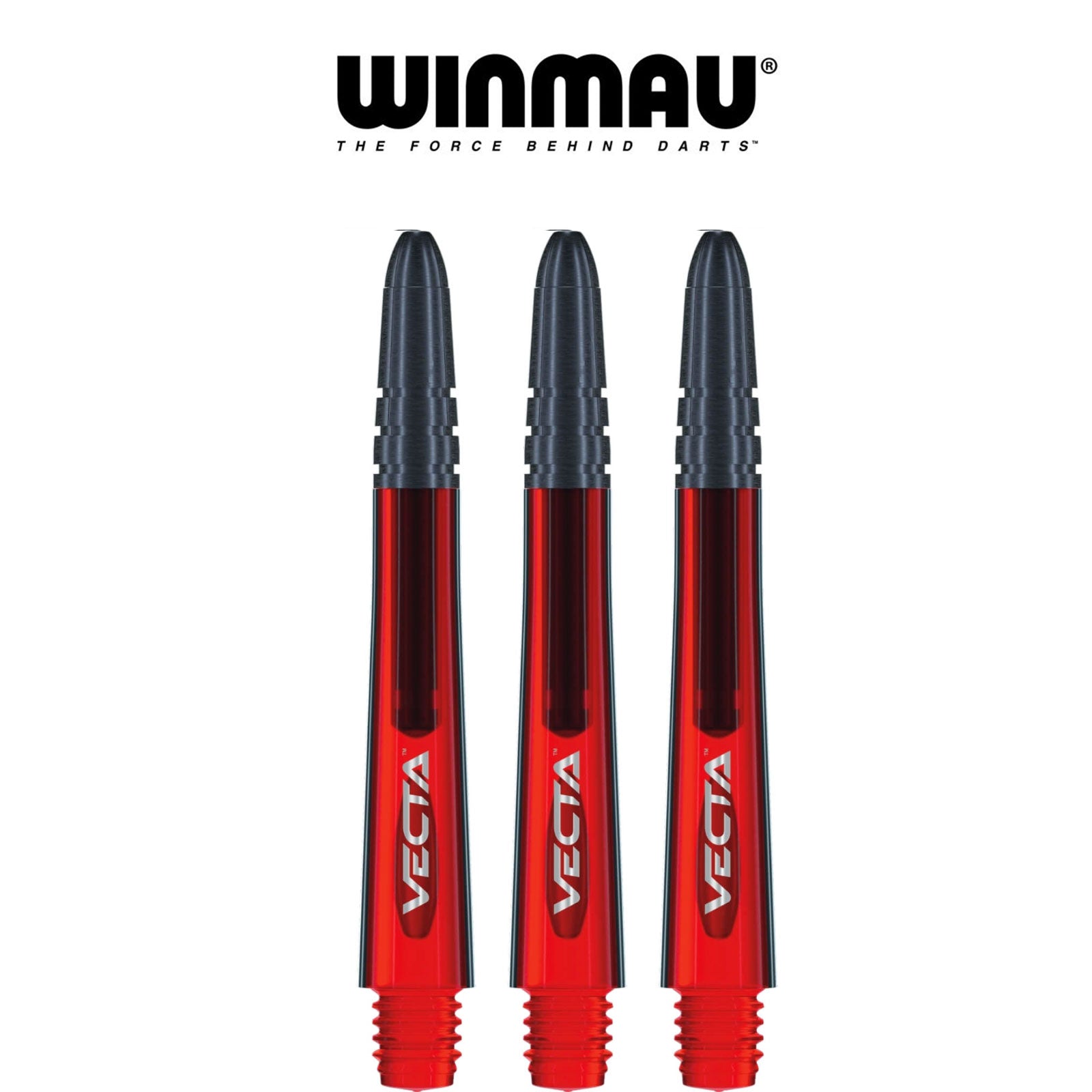 WINMAU Vecta Composite Dart Shafts - Medium Red (2-Pack) | High-Performance Dart Accessories for Professional & Casual Players | Perfect for Bars, Tournaments & Home Game Rooms