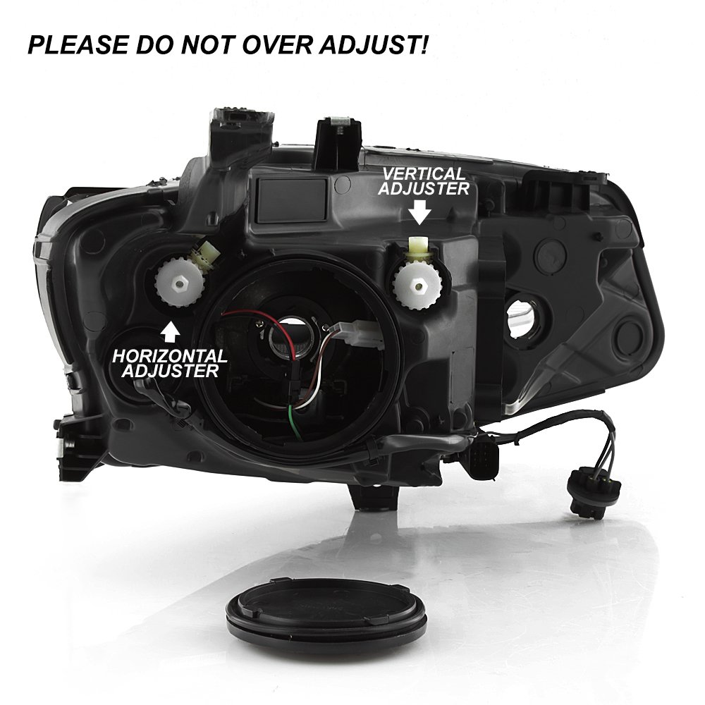 AKKON Black Housing Clear Lens Projector Headlight Assembly for 2016-2018 Chevrolet Malibu - Driver & Passenger Side Set - Upgrade Your Night Driving Safety & Style
