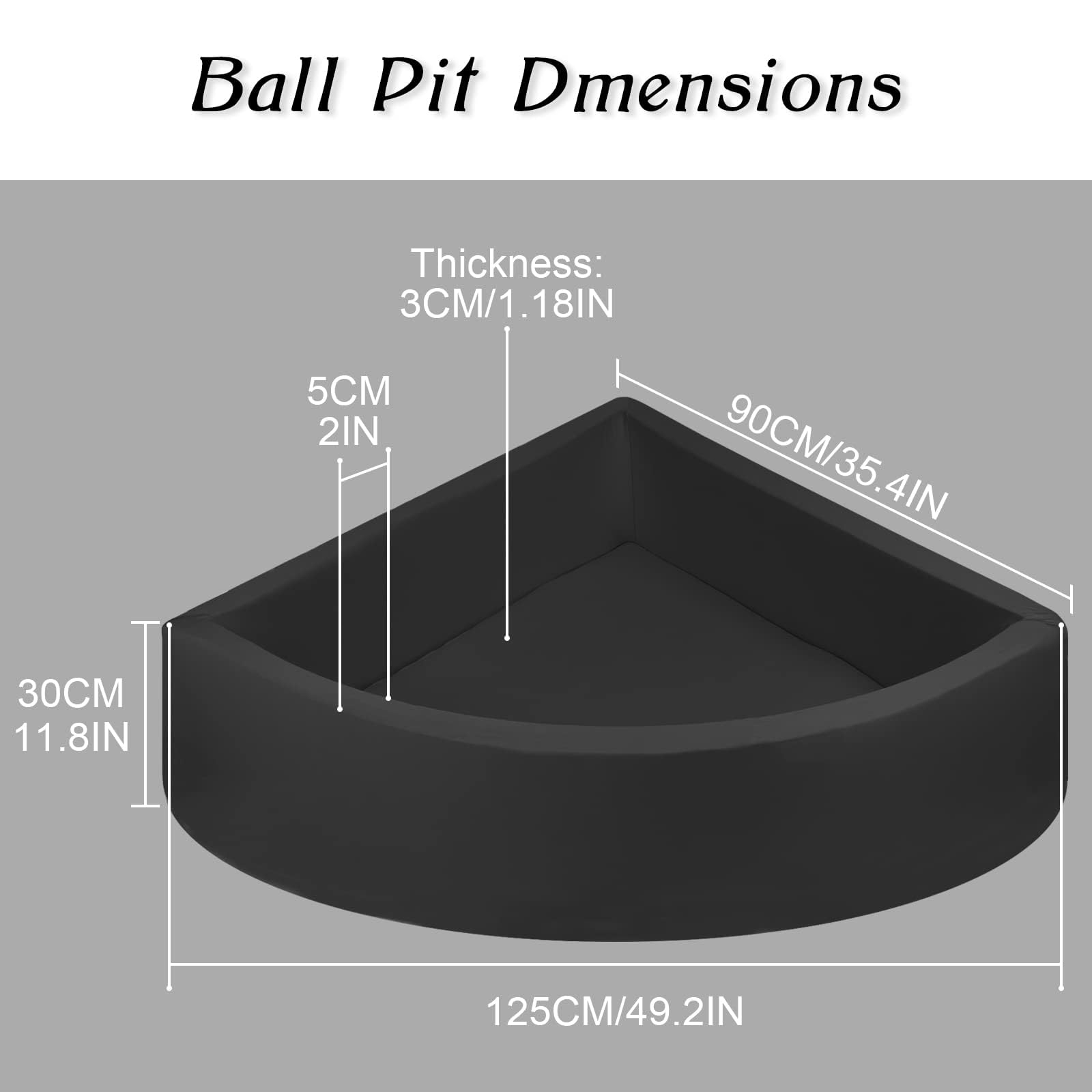 Foldable & Portable Soft Ball Pit for Toddlers - 35.4