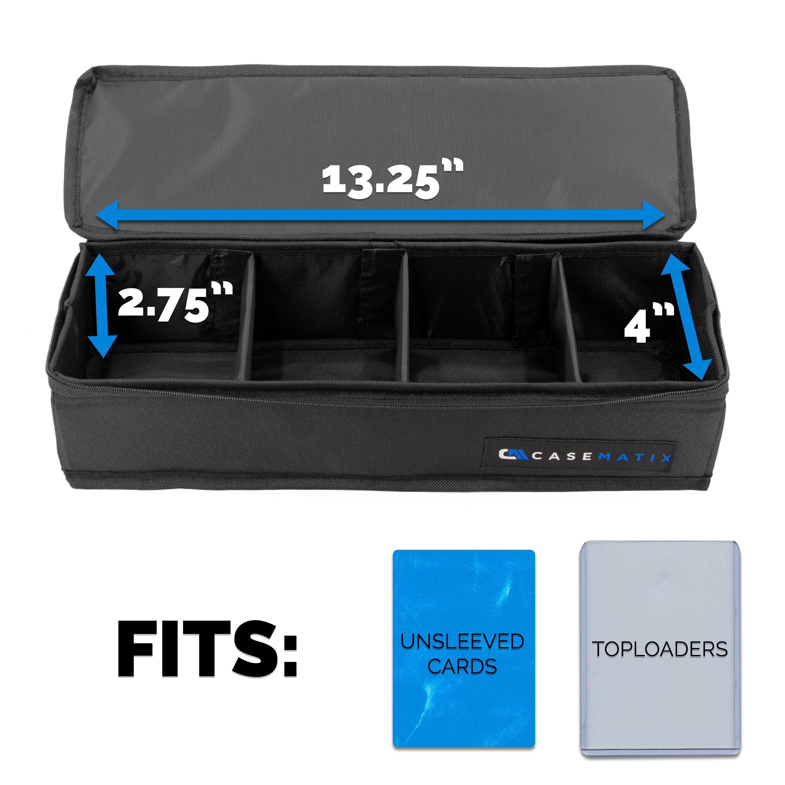 CASEMATIX Top Loader Card Storage Case - Holds 200 Trading Cards (3