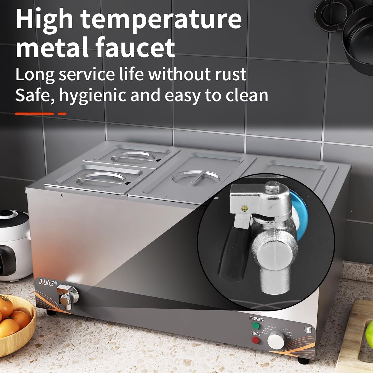 1500W Electric Food Warmer Set - 1/3GN & 1/6GN Bain Marie with Temperature Control | Commercial Buffet Warmer for Soup, Stew & Catering | Perfect for Restaurants, Parties & Events