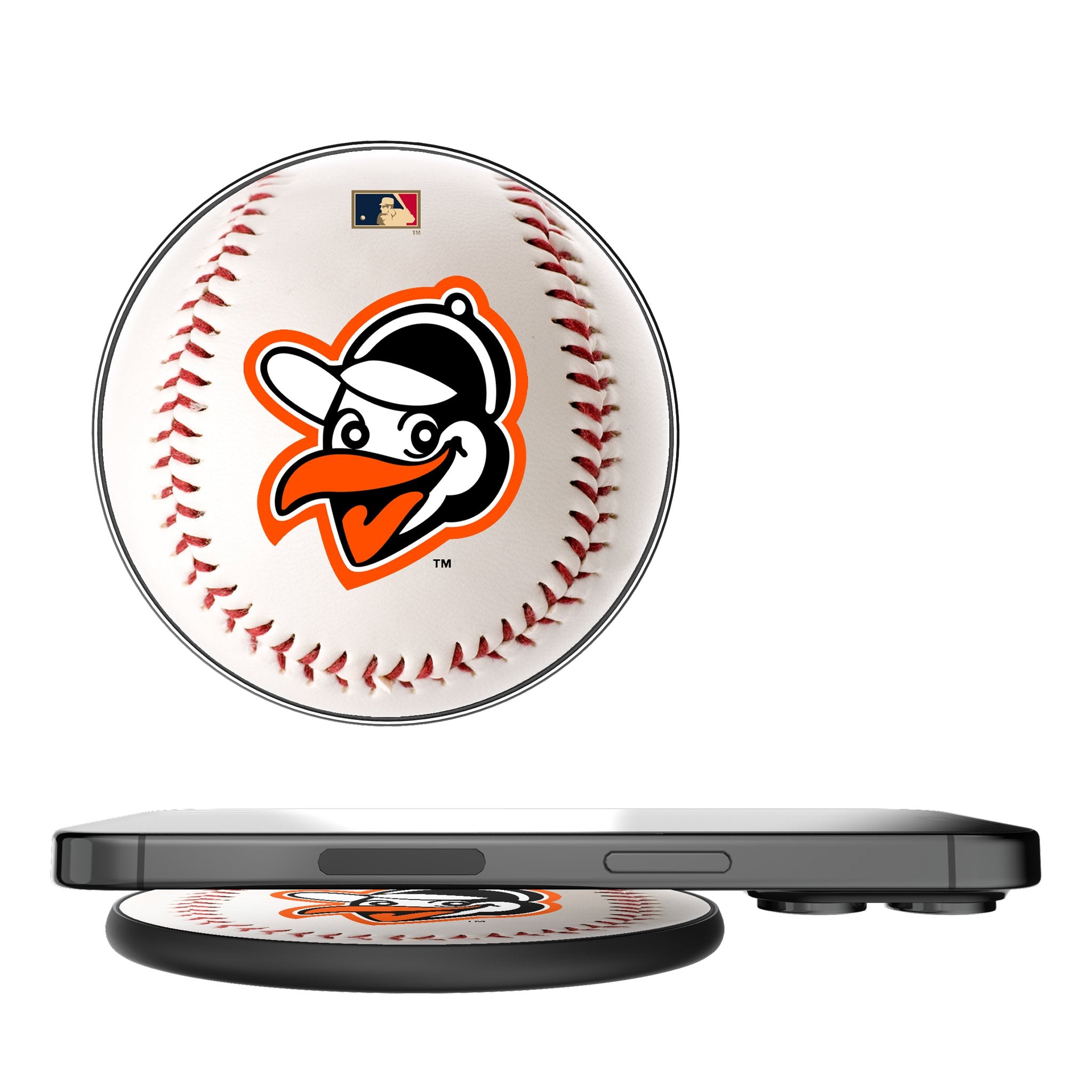 Baltimore Orioles 1955 Cooperstown Collection 15W Fast Wireless Charger - Vintage Baseball Team Logo Charging Pad for Home, Office & Car Use
