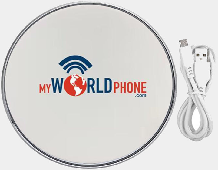 Myworldphone Fast Wireless Charger - Qi Certified 10W/7.5W/5W Charging Pad for iPhone 15/14/13/12/11/X/8, Samsung Galaxy S23/S22/S21/S20, AirPods - Perfect for Home, Office & Nightstand Charging