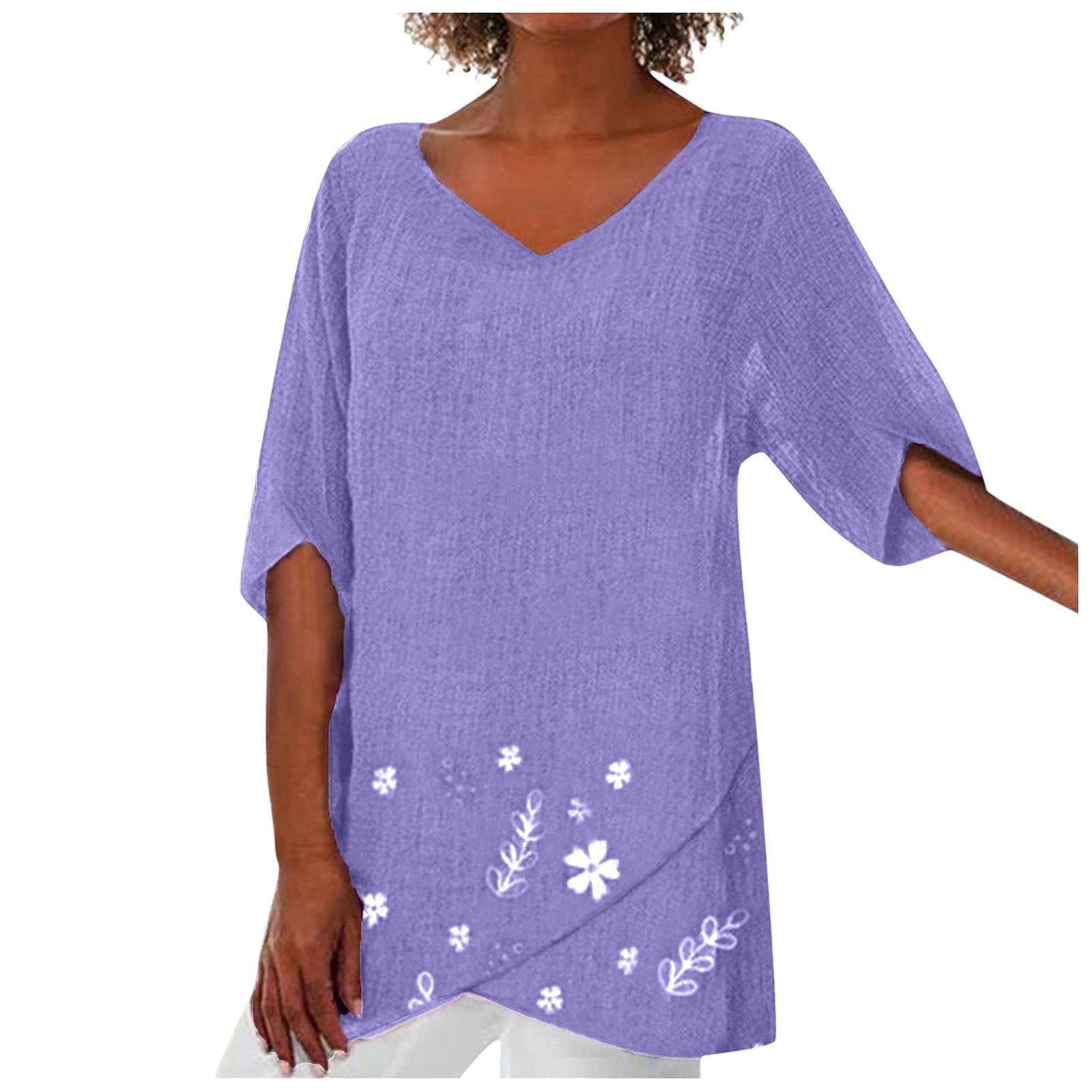 Women's V-Neck Cold Shoulder Short Sleeve Tops - Cute Blouses & Shirts for Casual Wear, Summer Outfits & Date Nights