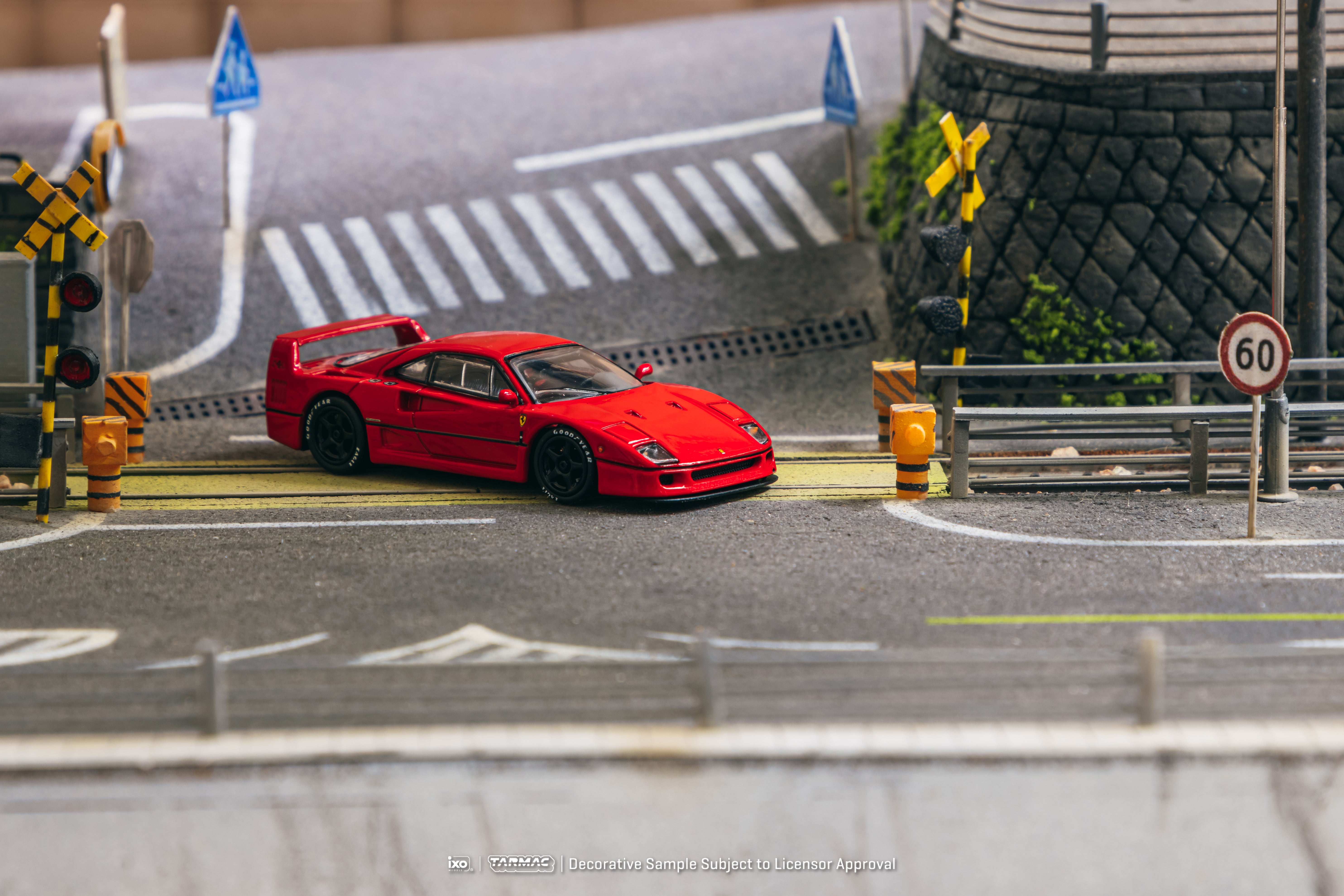 Tarmac Works 1/64 Scale Ferrari F40 Lightweight Red Diecast Model Car - Collectible Miniature Vehicle for Display, Racing Enthusiasts & Gift Giving