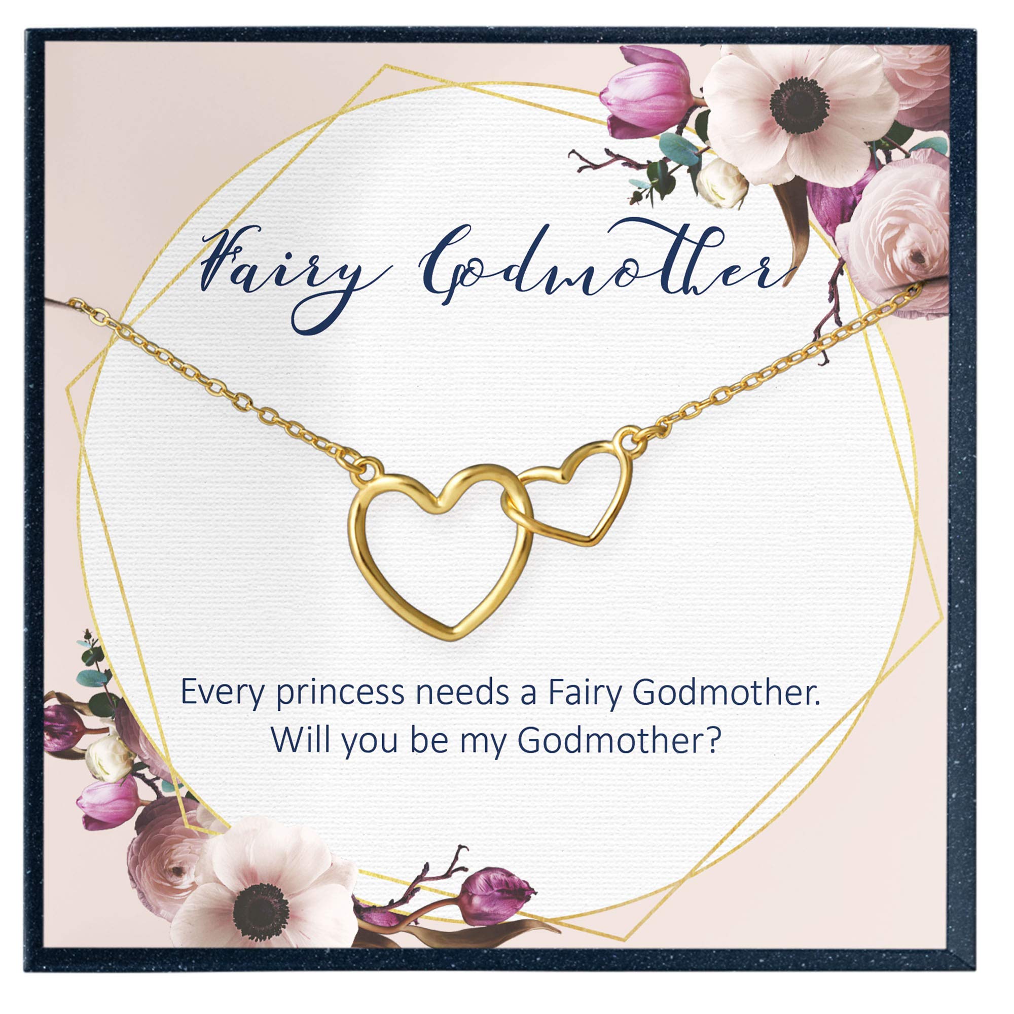 Godmother Necklace - Meaningful Proposal Gift from Goddaughter to Godmother | Inspirational Godmother Quote Jewelry | Perfect for Baptism, Mother's Day & Special Occasions