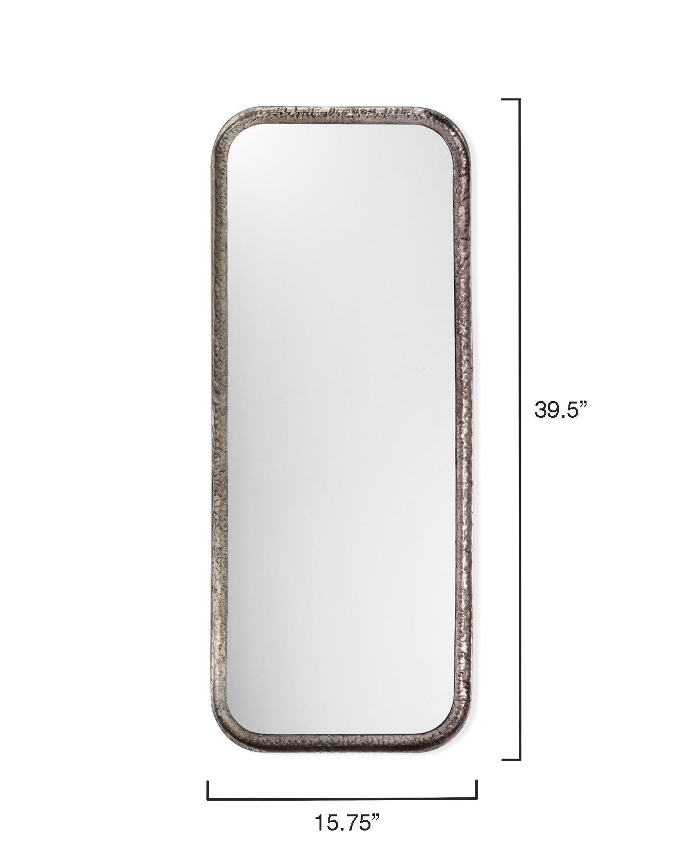 Capital Rectangle Mirror with Silver Leaf Finish - Elegant Home Decor for Living Room, Bedroom & Entryway