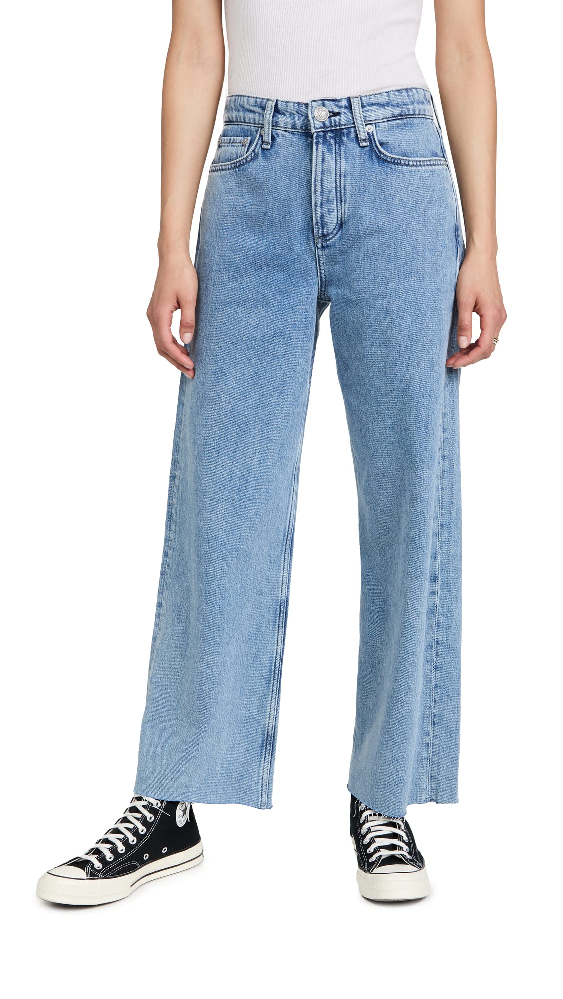 rag & bone Women's Logan Jeans - High Waist Slim Fit Stretch Denim Pants for Casual Wear & Night Out