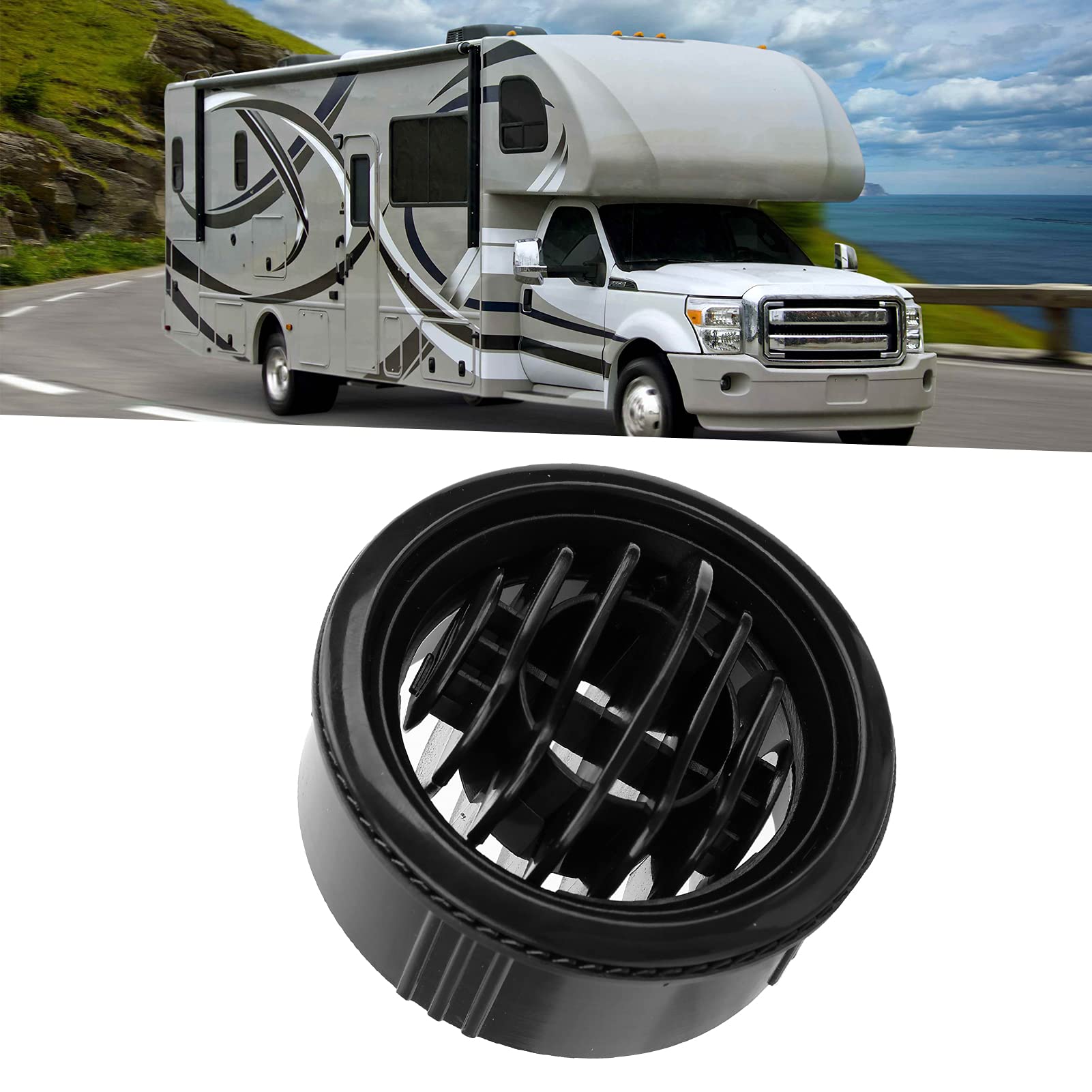 2.5 Inch Car AC Vent Cover - 63mm Round Air Conditioner Outlet Grille for Dashboard & Center Console - Universal Fit for Cars, RVs, Buses & Boats - Improve Airflow & Protect AC Vents from Dust & Debris