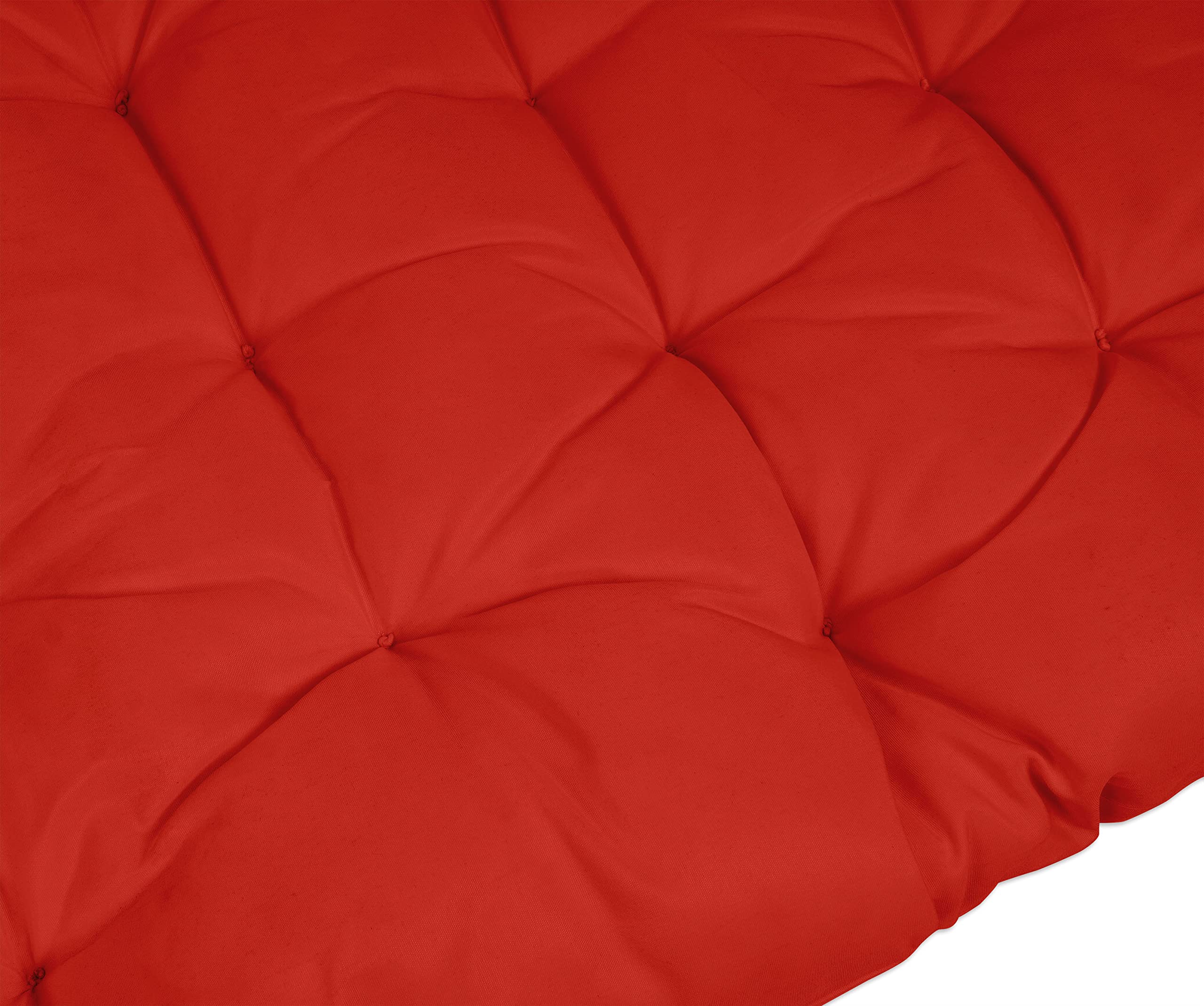 Quilted Thick Padded Seat Cushion for Rocking Chair, Sofa, Chaise Recliner - 74 x 23 Inches - Red - Perfect for Outdoor Garden, Terrace, and Bench Use