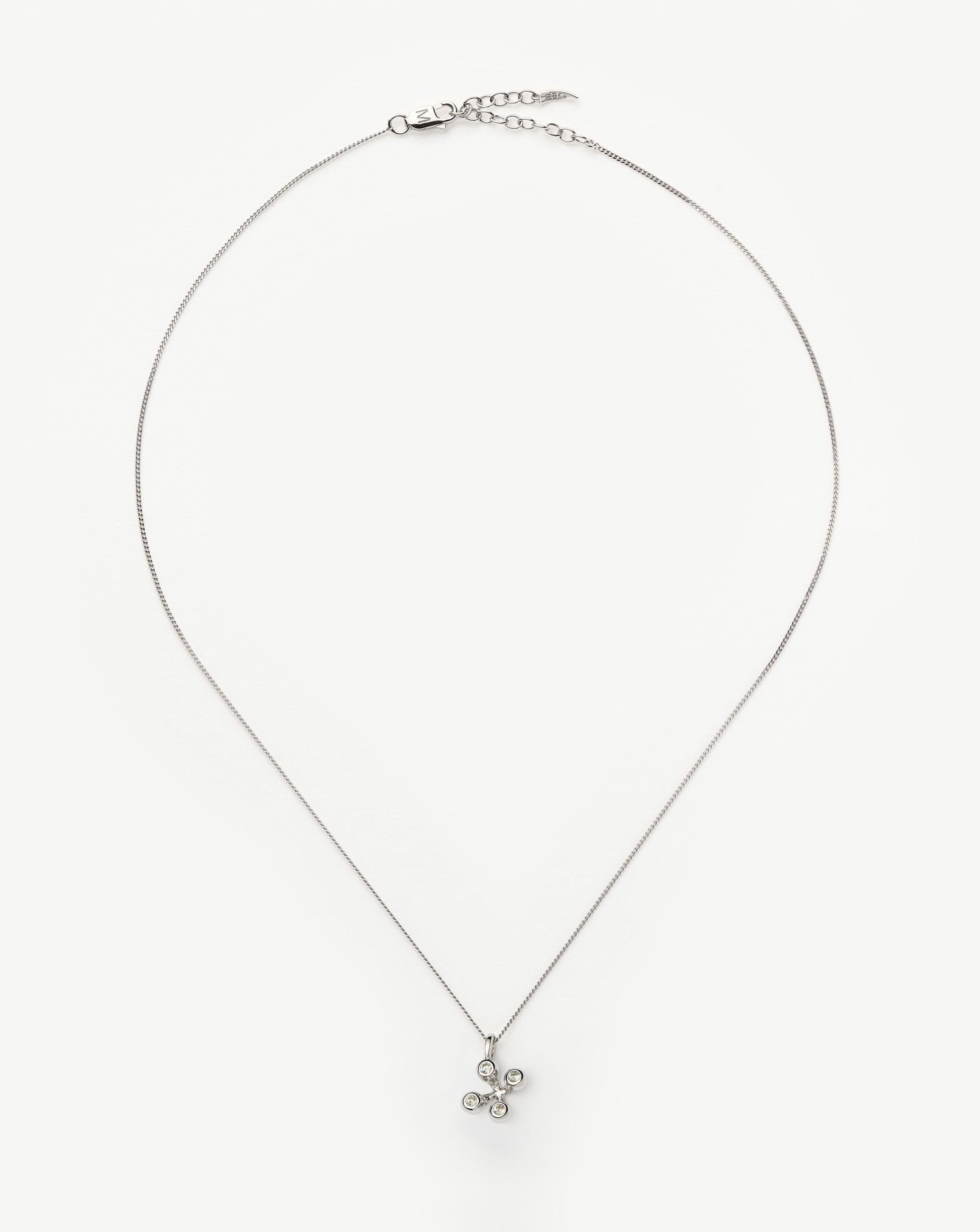 Elegant Atom Pendant Necklace - Sterling Silver Cubic Zirconia Jewelry for Women | Perfect for Date Night, Office Wear & Special Occasions