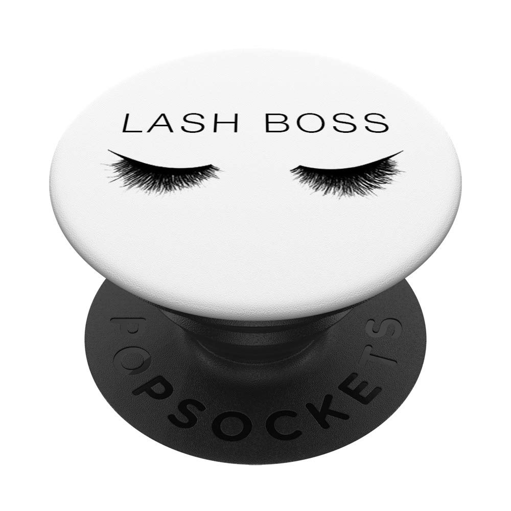 Lash Boss White Eyelash Mascara - Eyelash Queen Volumizing & Lengthening Mascara | Cute PopSockets PopGrip Swappable Phone Grip for iPhone, Samsung & Tablets - Perfect for Makeup Lovers & Daily Phone Use