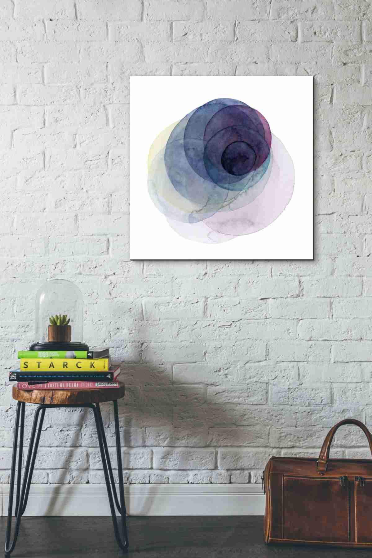 Grace Popp Evolving Planets III Canvas Wall Art - 26x26 Inch Modern Space Themed Painting for Living Room, Bedroom & Office Decor