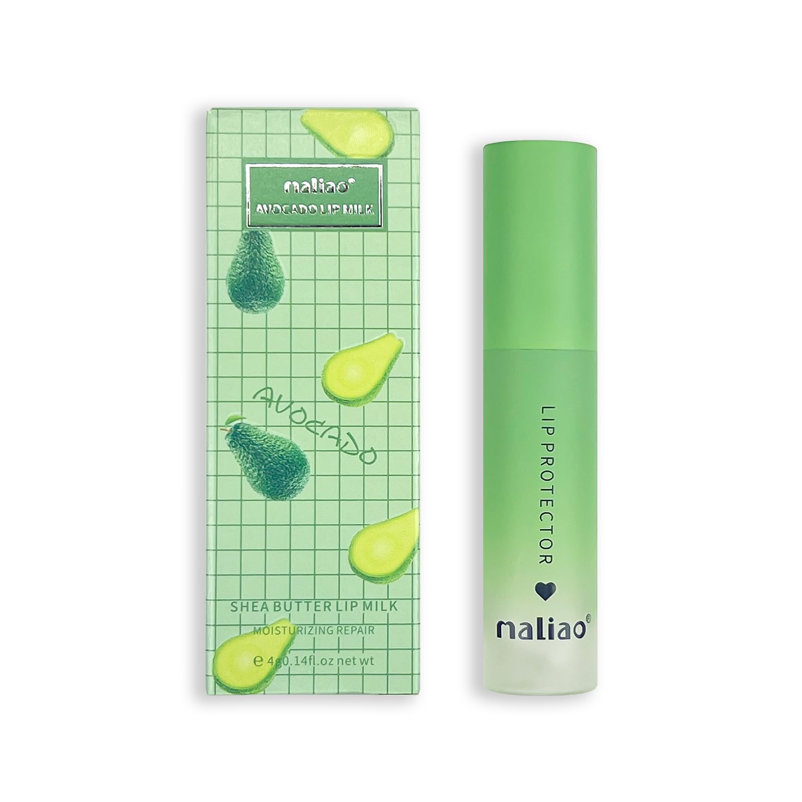 Maliao Shea Butter Lip Balm - Avocado & Shea Butter Moisturizing Lip Protector for Dry, Chapped Lips - 4g - Perfect for Winter Care, Daily Hydration & Makeup Prep
