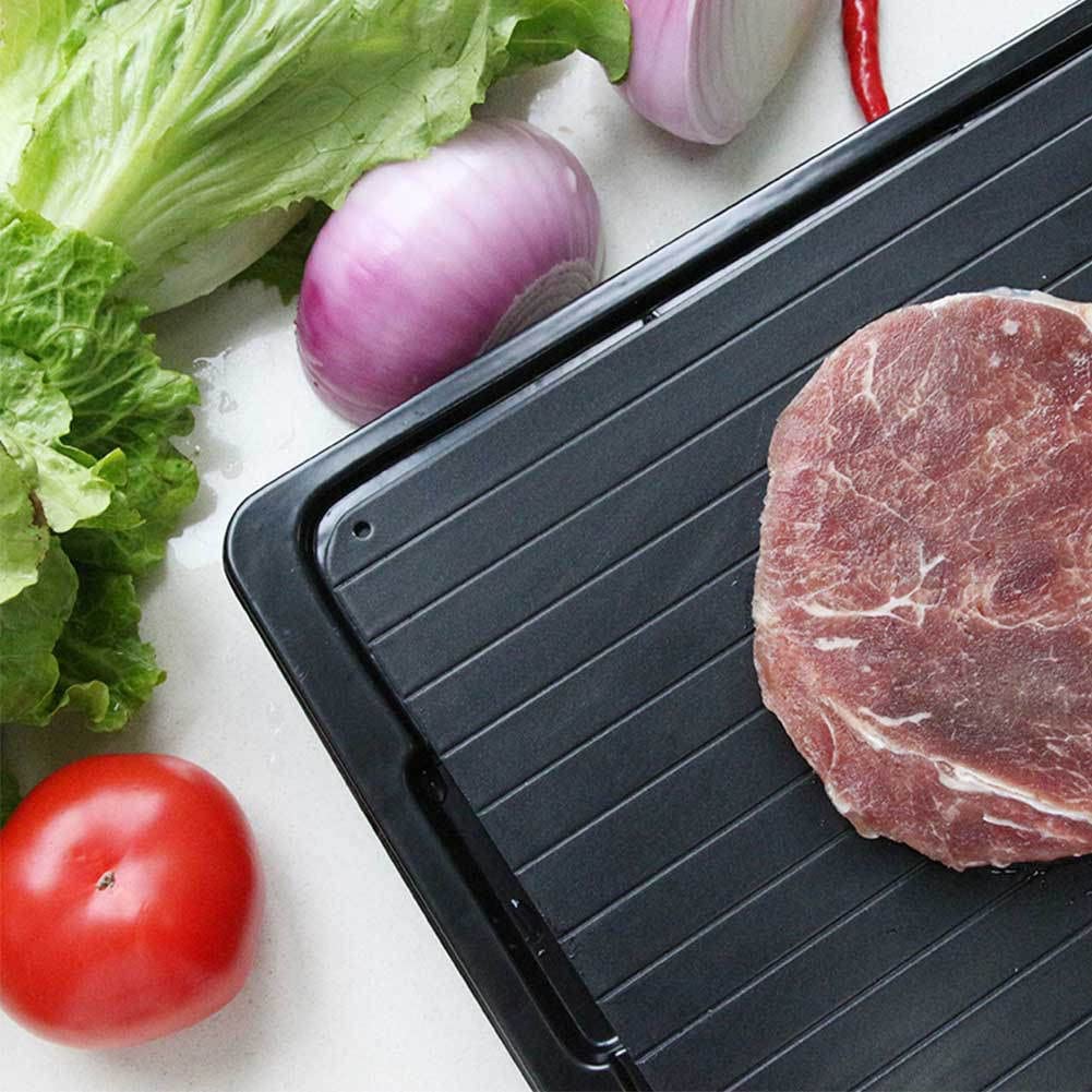 Fast Thawing Tray for Meat & Frozen Foods | Quick Defrosting with Drip Tray | Saves Time & Prevents Mess | Perfect for Kitchen, Camping & Meal Prep