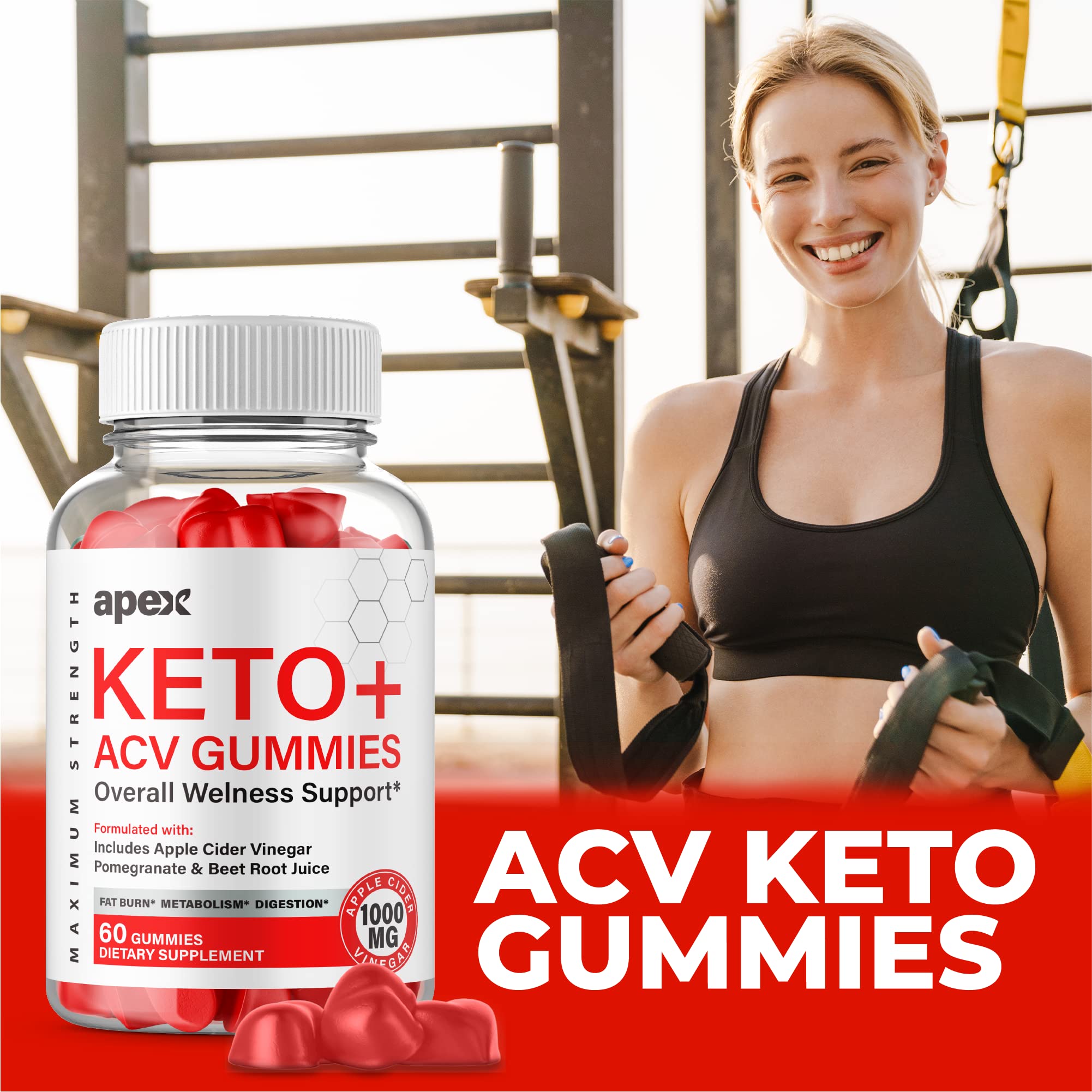(2 Pack) Apex Keto ACV Gummies - Advanced Formula Apple Cider Vinegar Keto Gummy Supplement for Weight Loss & Energy Boost (120 Gummies) - Perfect for Ketogenic Diet & Low Carb Lifestyle