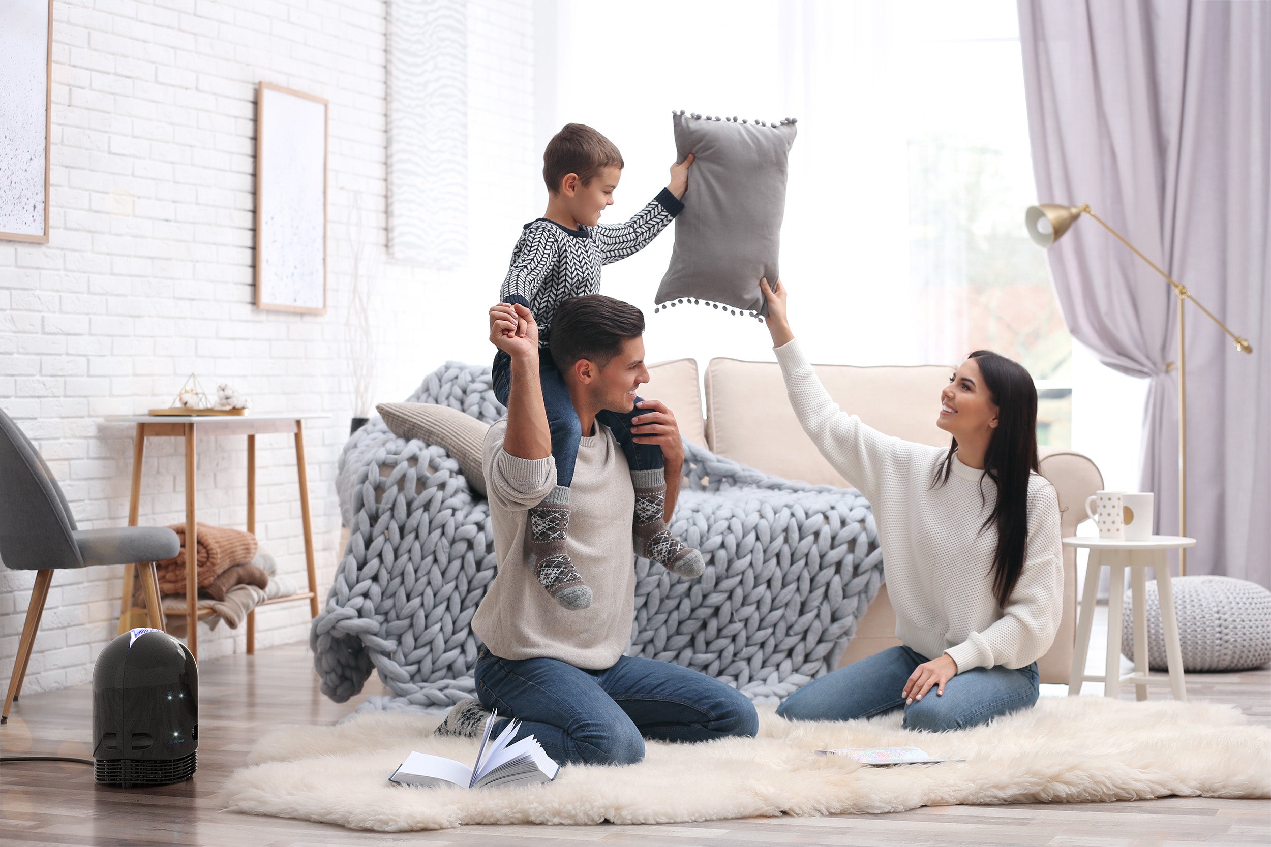 Airfree PLUS HEPA Air Purifier for Home - Eliminates 99.97% of Dust, Pollen & Pet Dander - Ideal for Allergies, Asthma & Clean Air in Bedroom, Living Room & Office