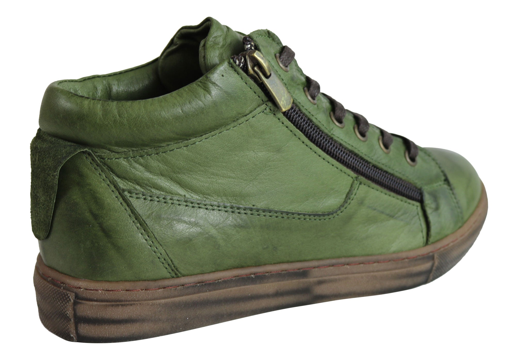 Women's Comfort EG1570 Flat Leather Ankle Boots - European Style for Casual Wear, Office & Walking