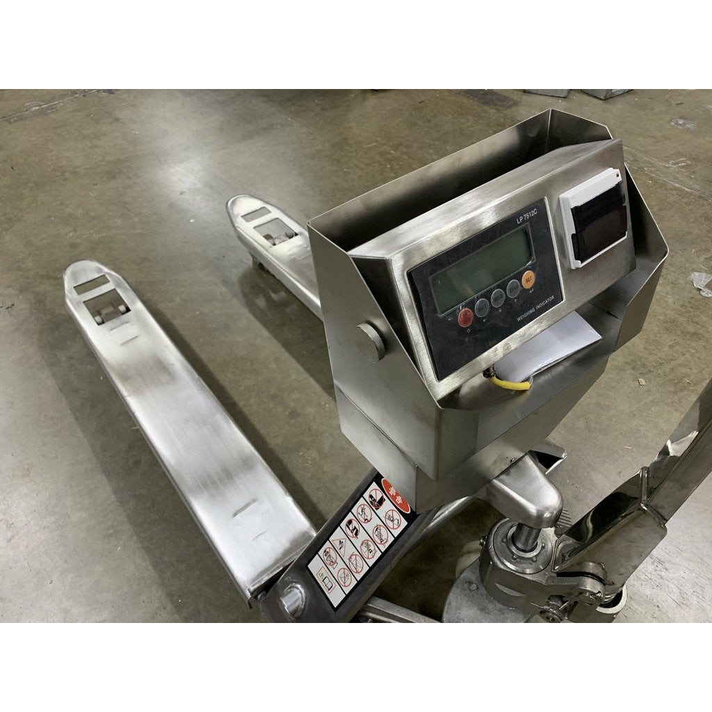 SL 3300 SS PJP Pallet Jack Scale with Built-in Printer | 3300 lb Capacity | Heavy-Duty Warehouse & Logistics Scale for Forklift Operations
