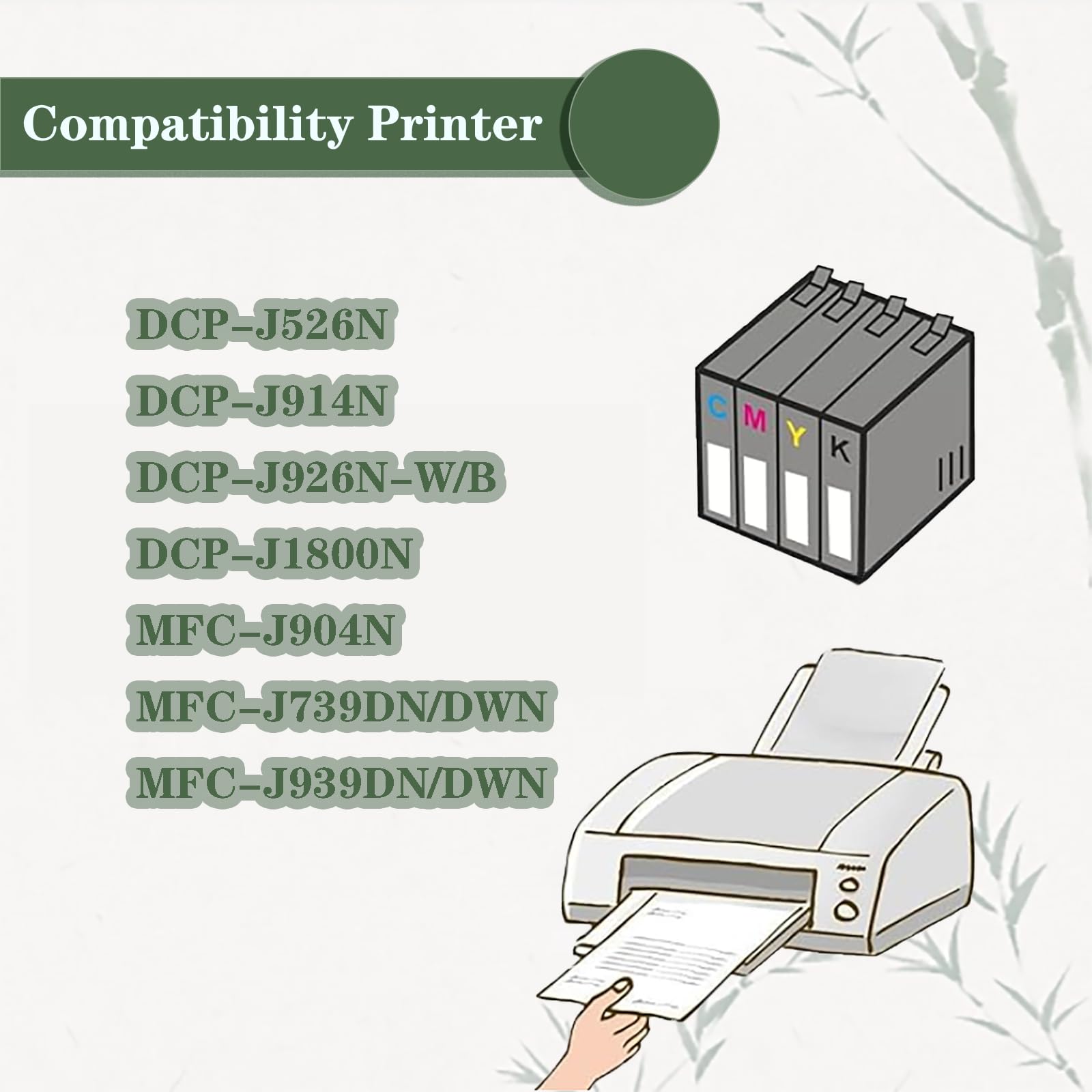 Brother 411XL Ink Cartridge Combo Pack - High Yield for DCP-J526N, MFC-J904N Printers - Home & Office Use
