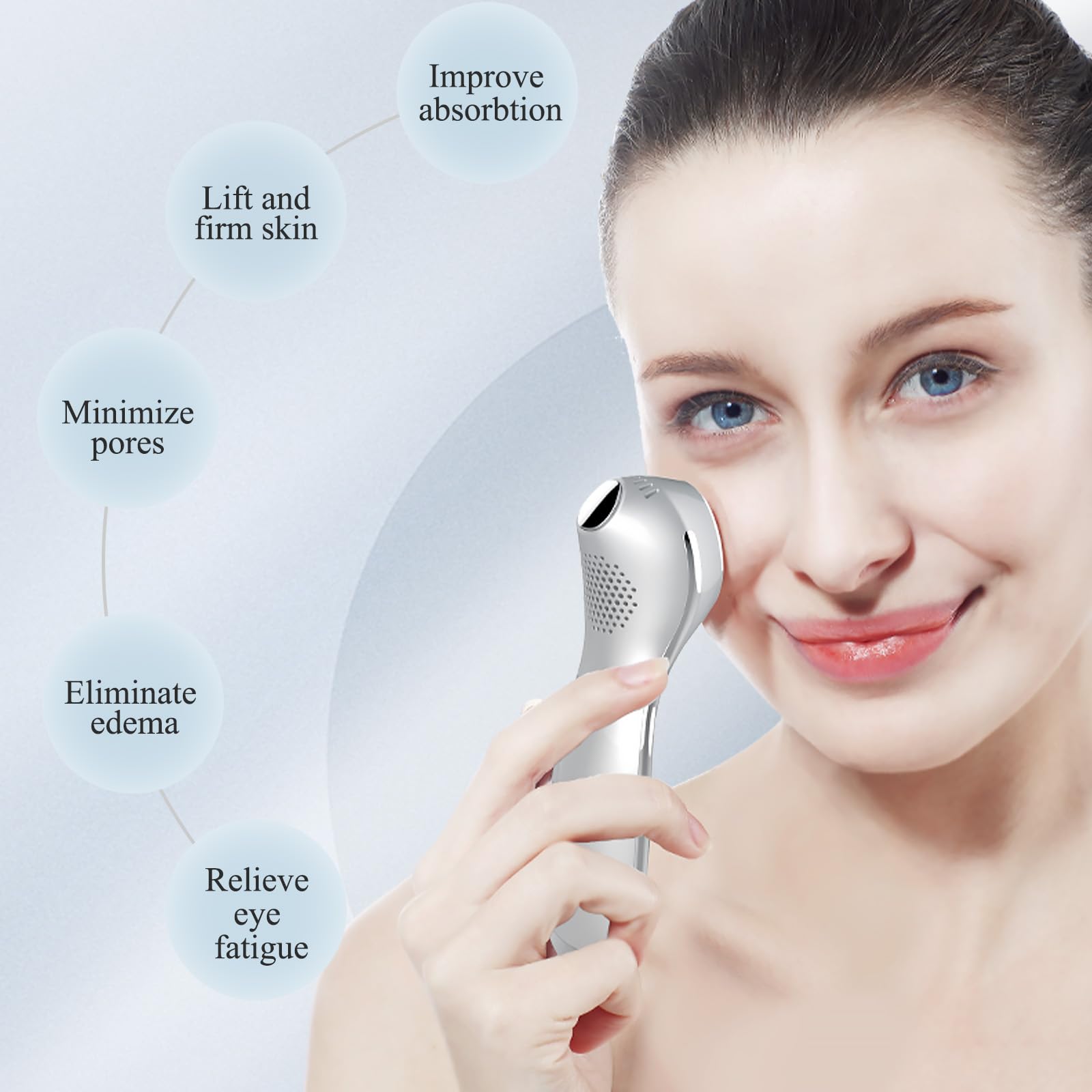 TOUCHBeauty Anti Aging Face & Eye Massager - Hot & Cool Therapy for Skin Tightening & Face Lifting - Rejuvenating Facial Device TB-1589 | Perfect for Home Spa, Wrinkle Reduction & Relaxation