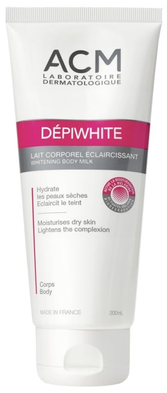 ACM Dépiwhite Whitening Body Lotion 200ml - Brightening Moisturizer for Even Skin Tone | Perfect for Daily Body Care & Summer Skin Preparation